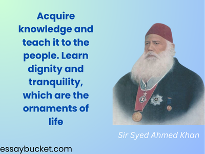 sir syed ahmed khan quotes about education