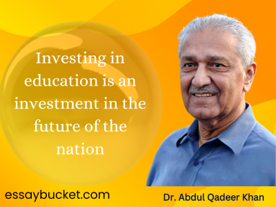 dr abdul qadeer khan quotes about education